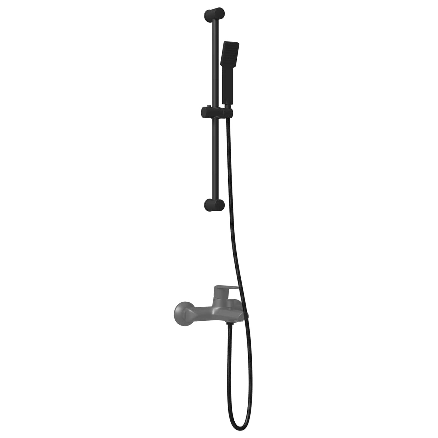 Dusjsystemsett Svart 70 cm Rustfritt stål