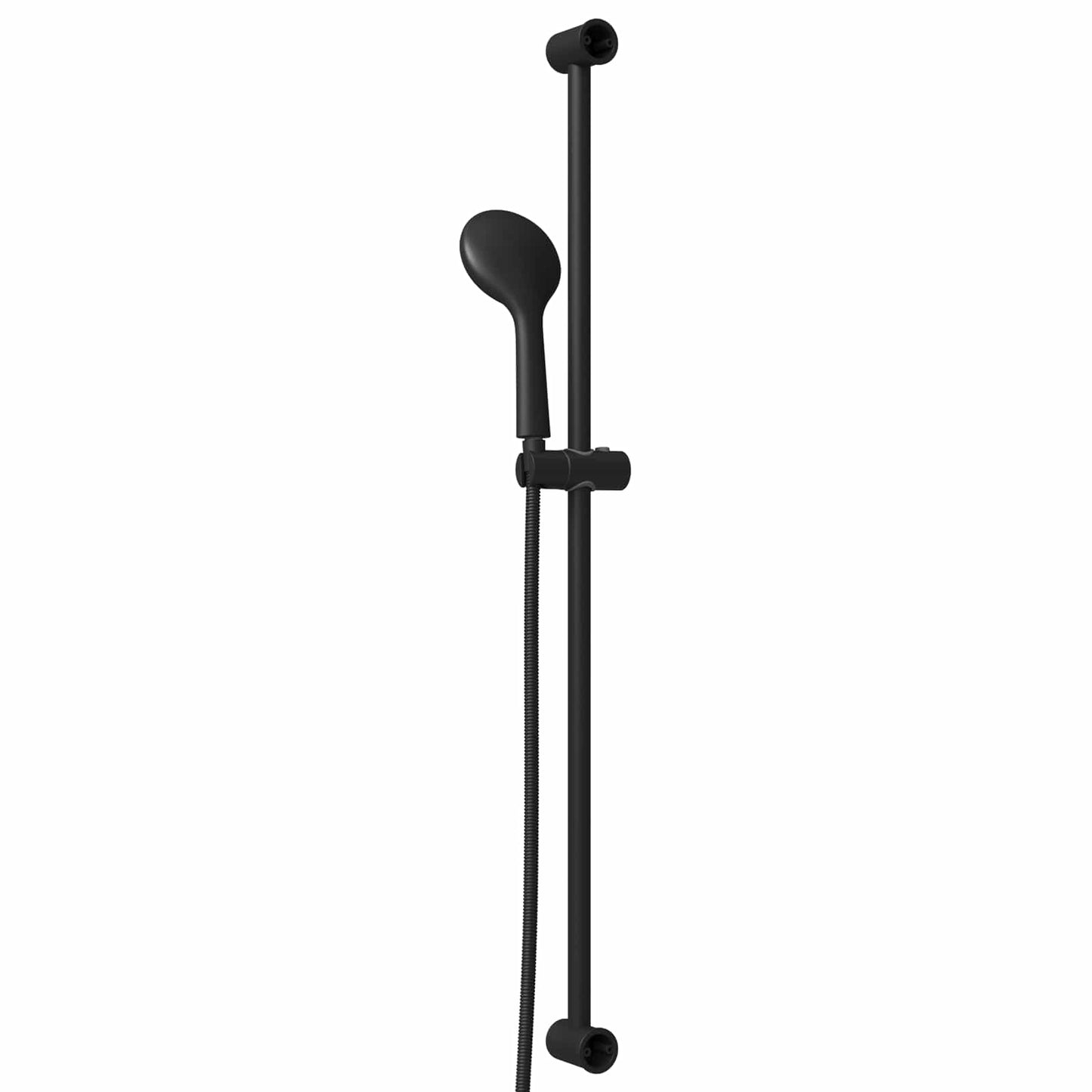 Dusjsystemsett Svart 100 cm Rustfritt stål