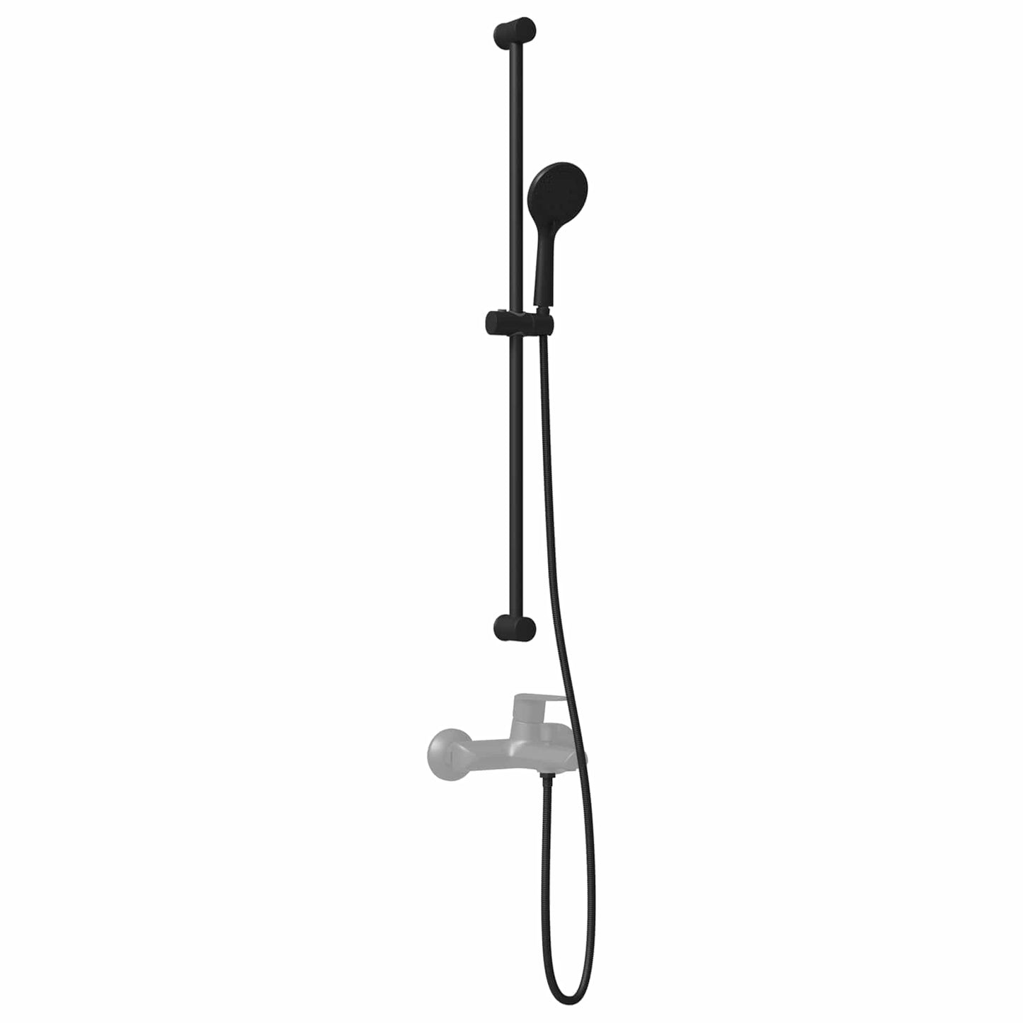 Dusjsystemsett Svart 100 cm Rustfritt stål