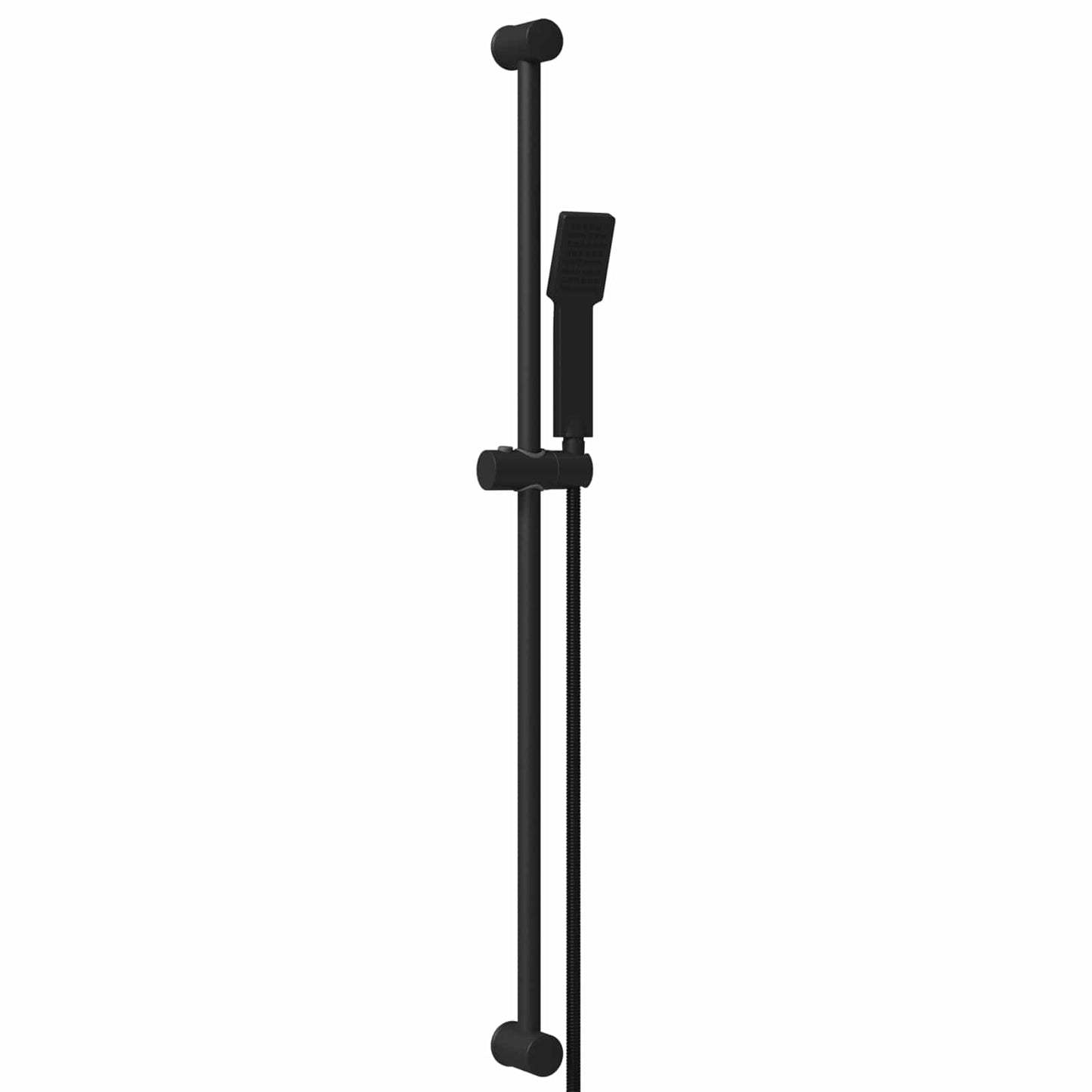 Dusjsystemsett Svart 100 cm Rustfritt stål