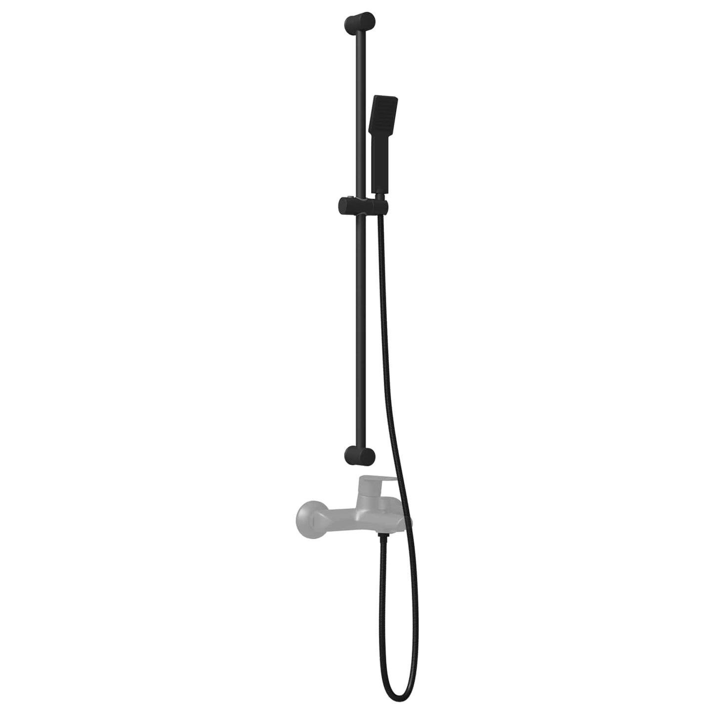 Dusjsystemsett Svart 100 cm Rustfritt stål
