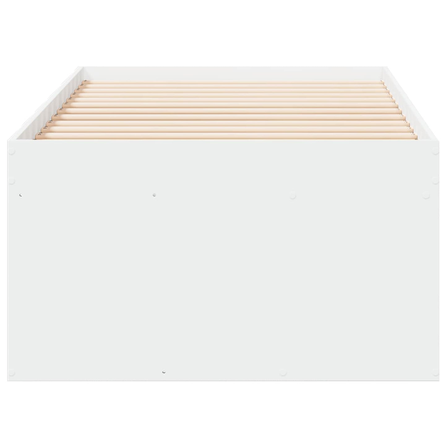 Sengeramme med oppbevaring Hvit 80 x 200 cm Konstruert tre