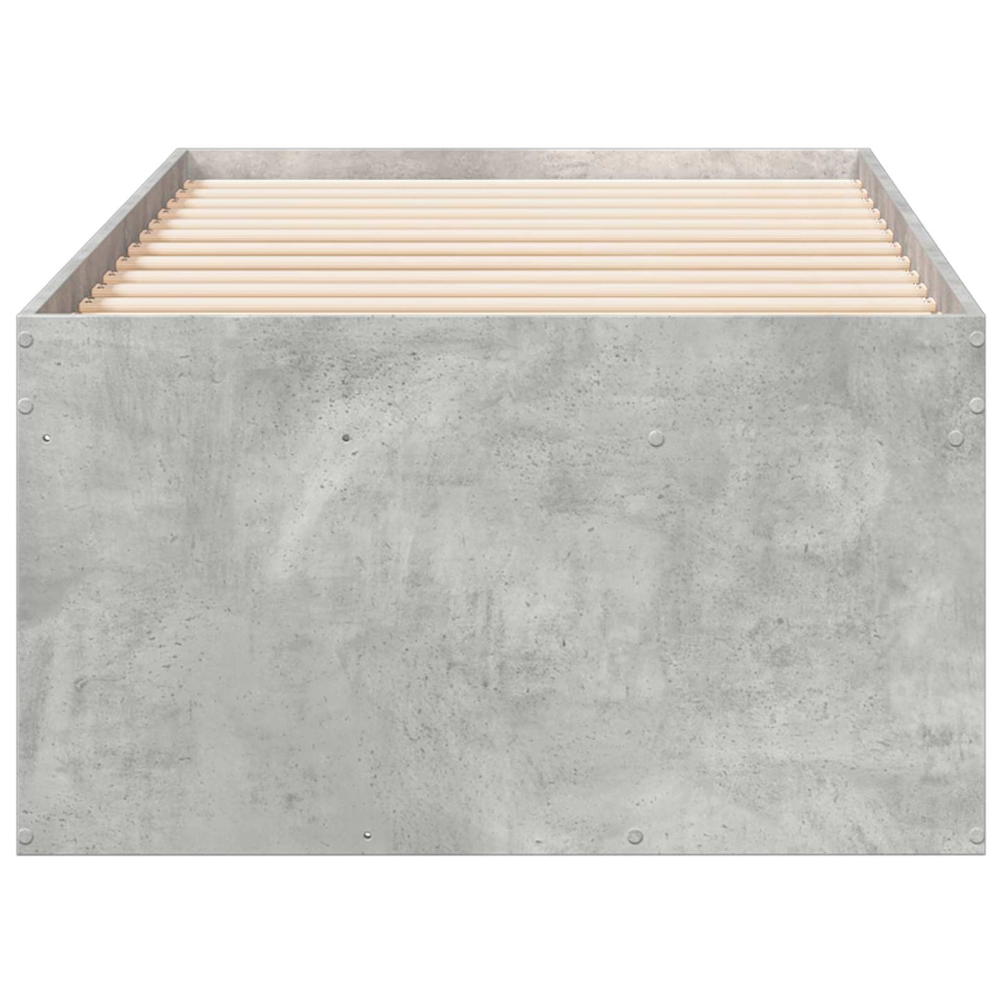 Sengeramme med oppbevaring Betonggrå 80 x 200 cm Konstruert tre