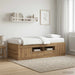 Sengeramme med oppbevaring med skuff Artisan eik 80 x 200 cm