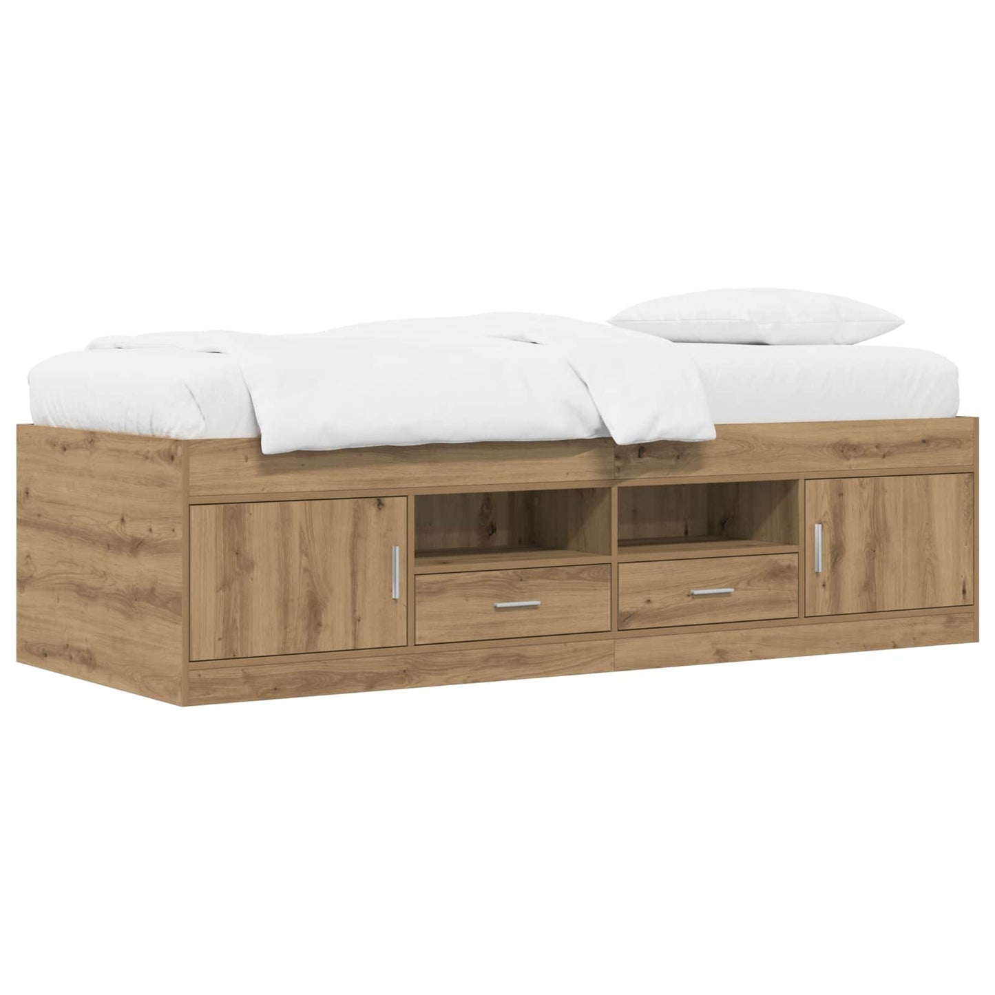 Sengeramme med oppbevaring med skuff Artisan eik 80 x 200 cm