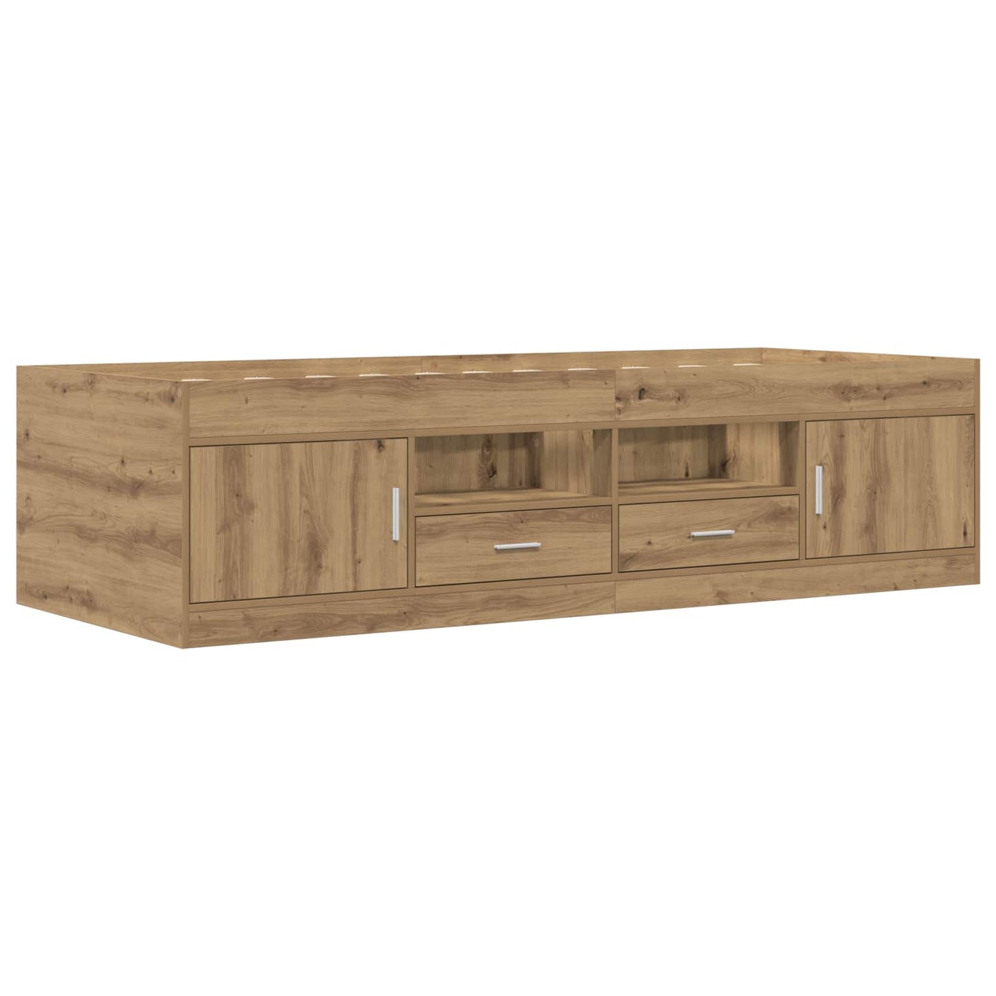 Sengeramme med oppbevaring med skuff Artisan eik 80 x 200 cm