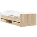 Sengeramme med oppbevaring Sonoma eik 80 x 200 cm