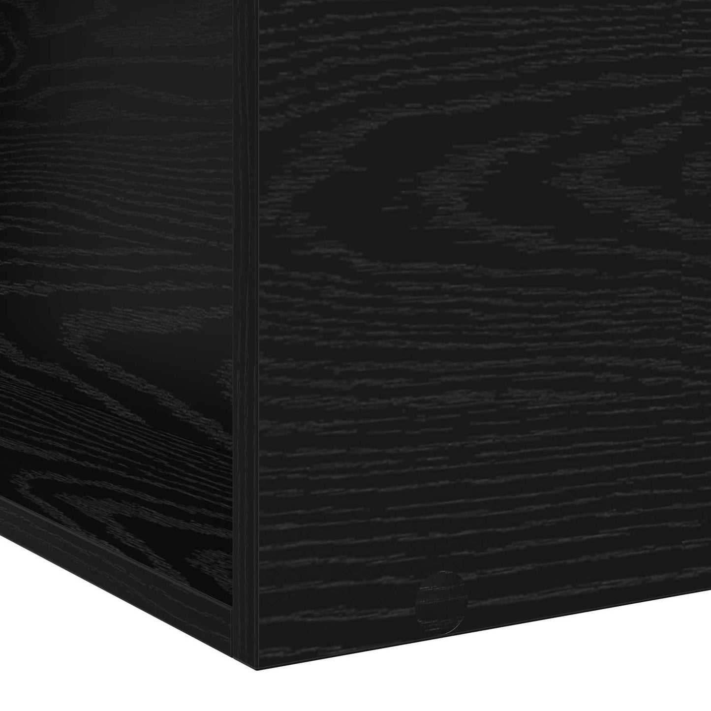 Sengeramme med oppbevaring Svart eik 80 x 200 cm Konstruert tre