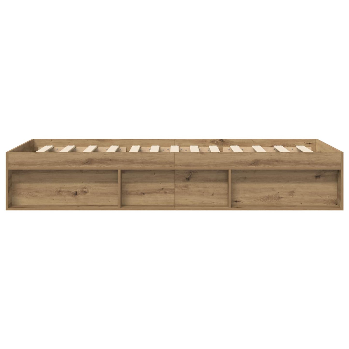 Sengeramme med oppbevaring med hylle Artisan eik 80 x 200 cm