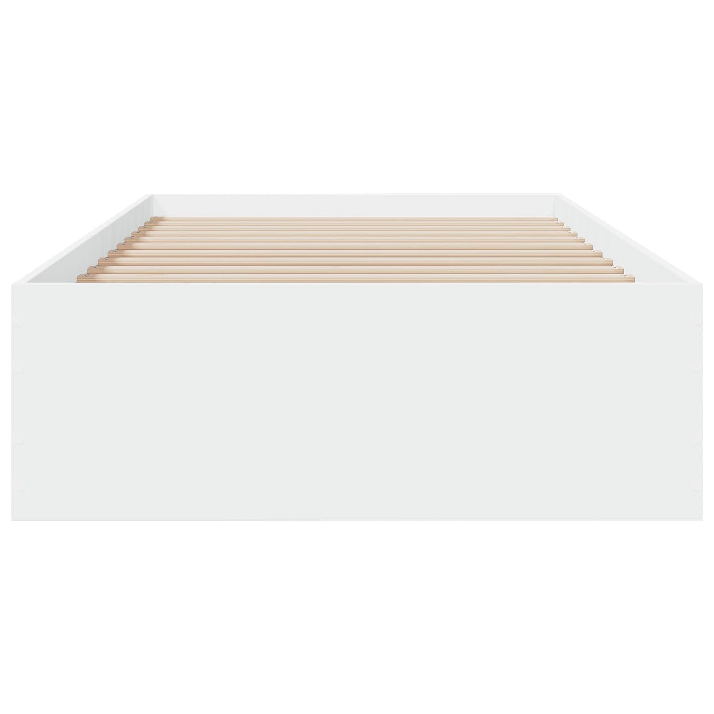 Sengeramme med oppbevaring Hvit 80 x 200 cm Konstruert tre