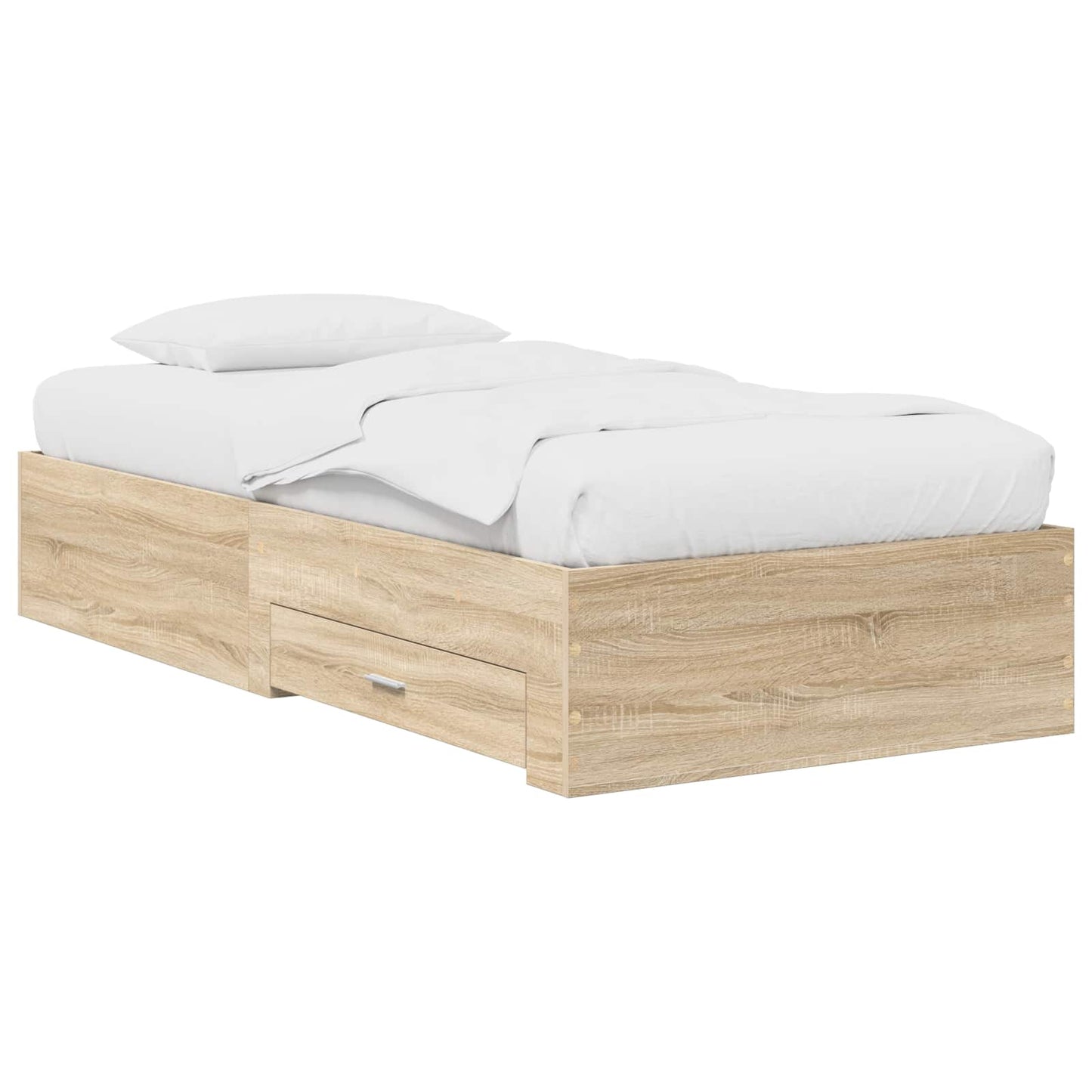 Sengeramme med oppbevaring Sonoma eik 80 x 200 cm