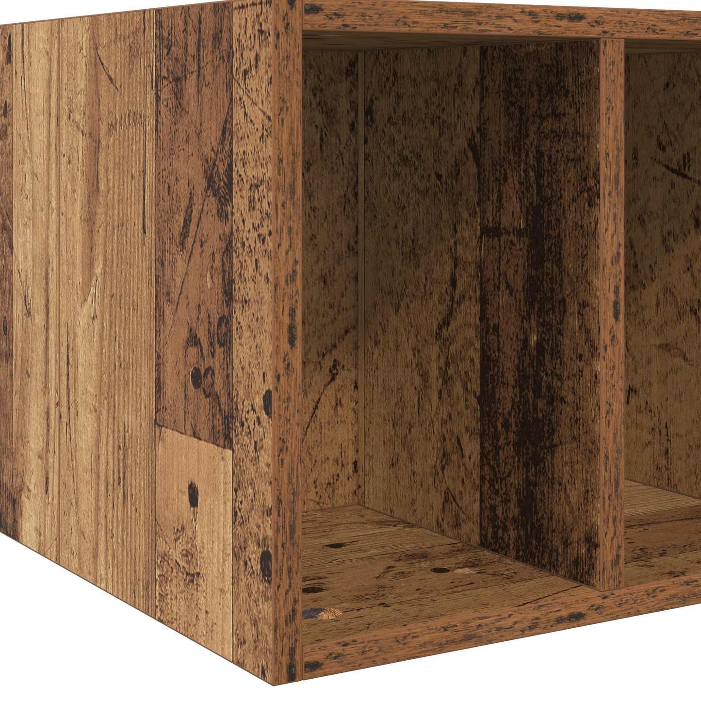 Sengeramme med oppbevaring med hylle Gammelt tre 80 x 200 cm