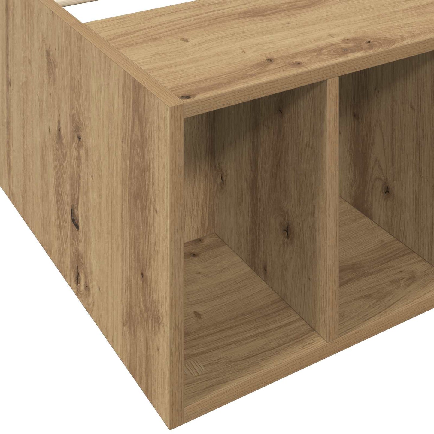 Sengeramme med oppbevaring med hylle Artisan eik 80 x 200 cm