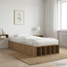 Sengeramme med oppbevaring med hylle Artisan eik 80 x 200 cm