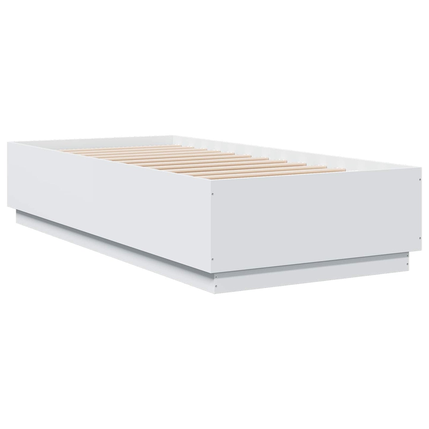 Sengestativ med LED Hvit 80 x 200 cm Konstruert tre