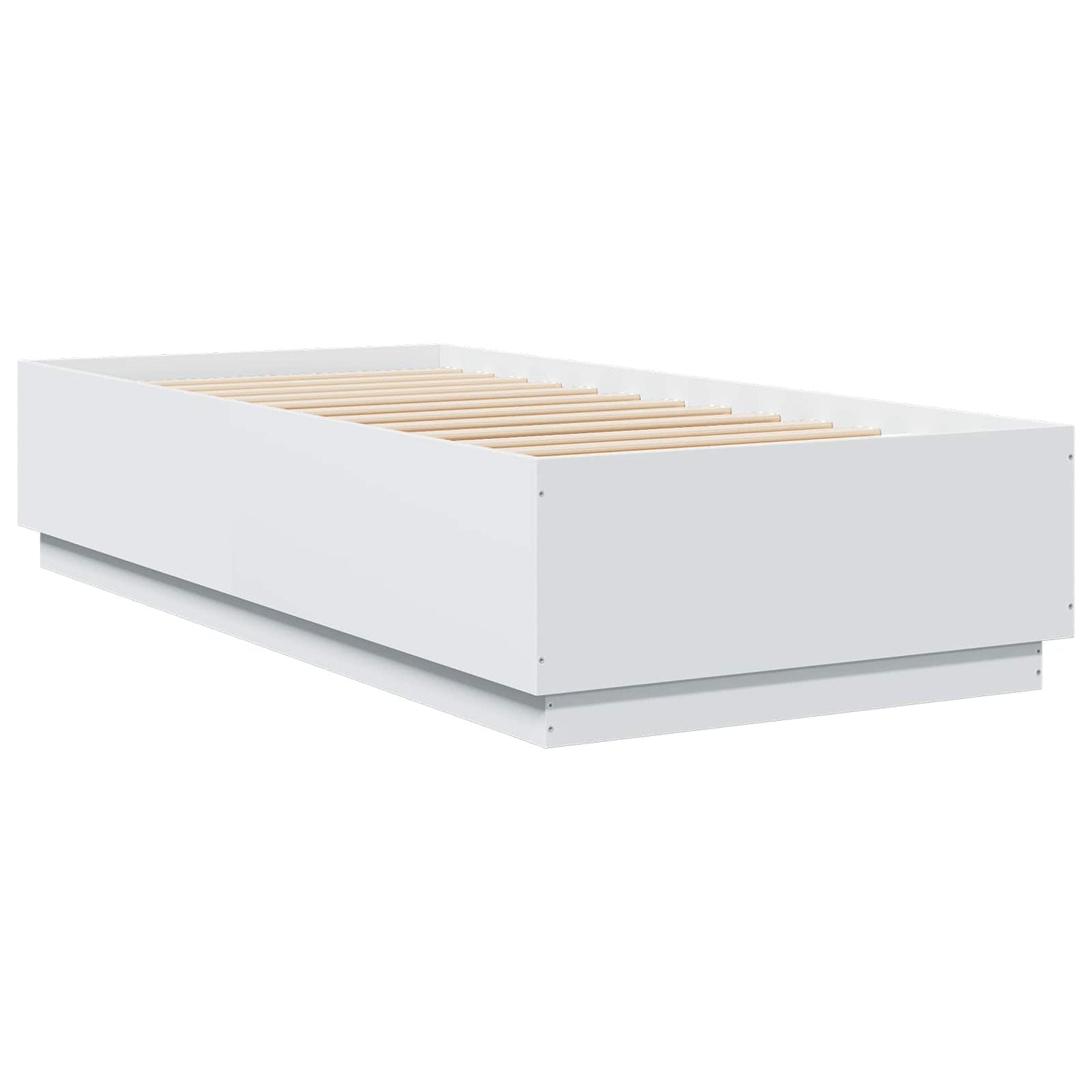 Sengestativ med LED Hvit 80 x 200 cm Konstruert tre