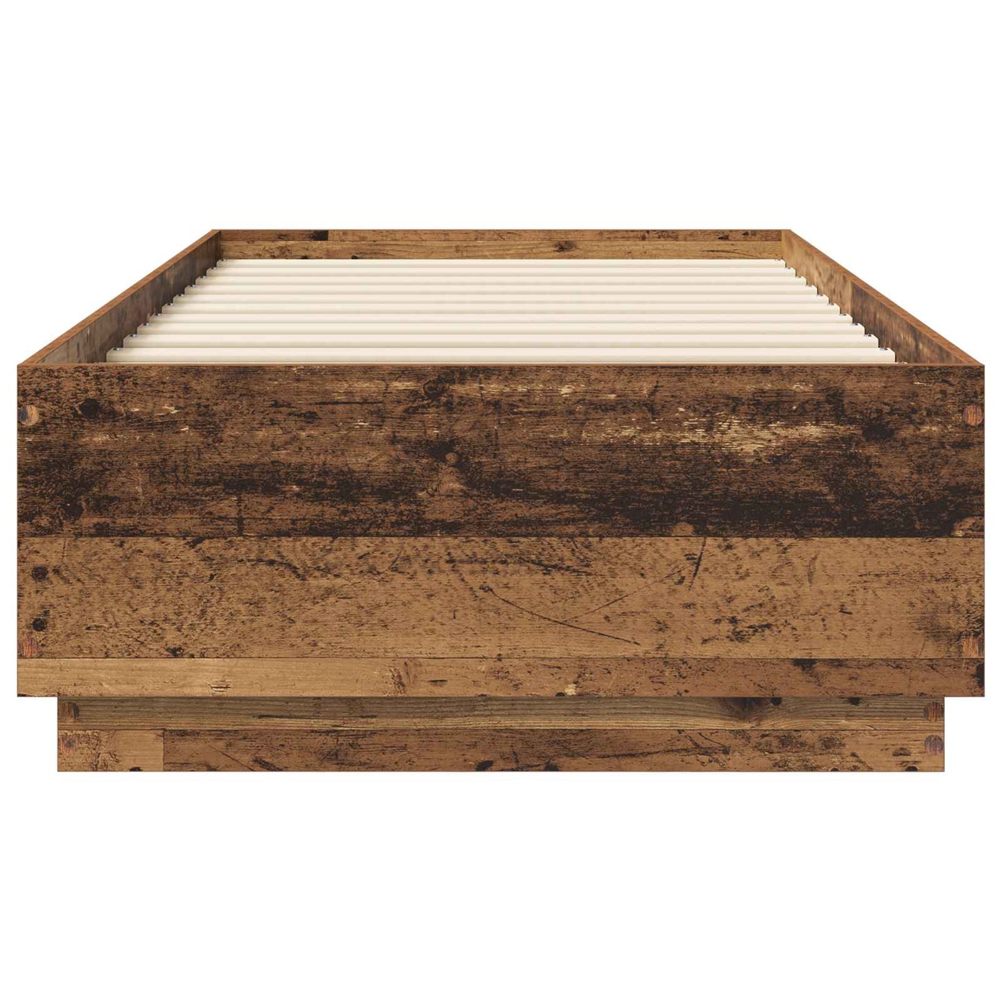 Sengestativ med LED Gammelt tre 80 x 200 cm Konstruert tre