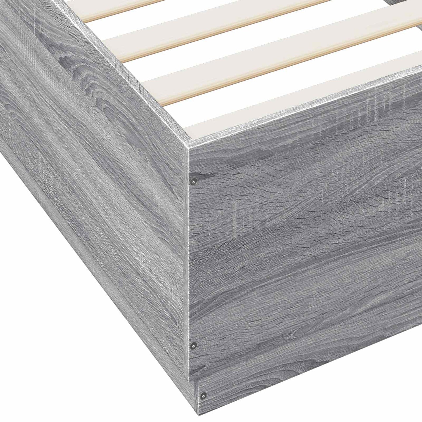 Sengestativ med LED Grå Sonoma 80 x 200 cm Konstruert tre