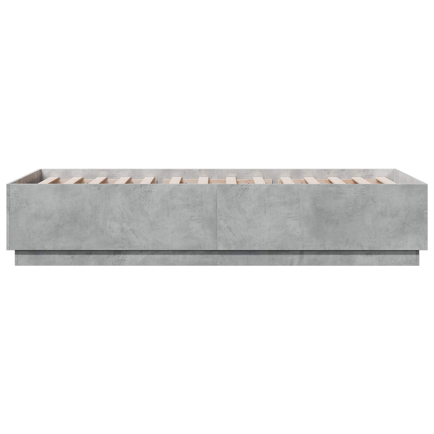 Sengestativ med LED Betonggrå 80 x 200 cm Konstruert tre
