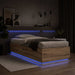 Sengestativ med LED Artisan eik 80 x 200 cm Konstruert tre