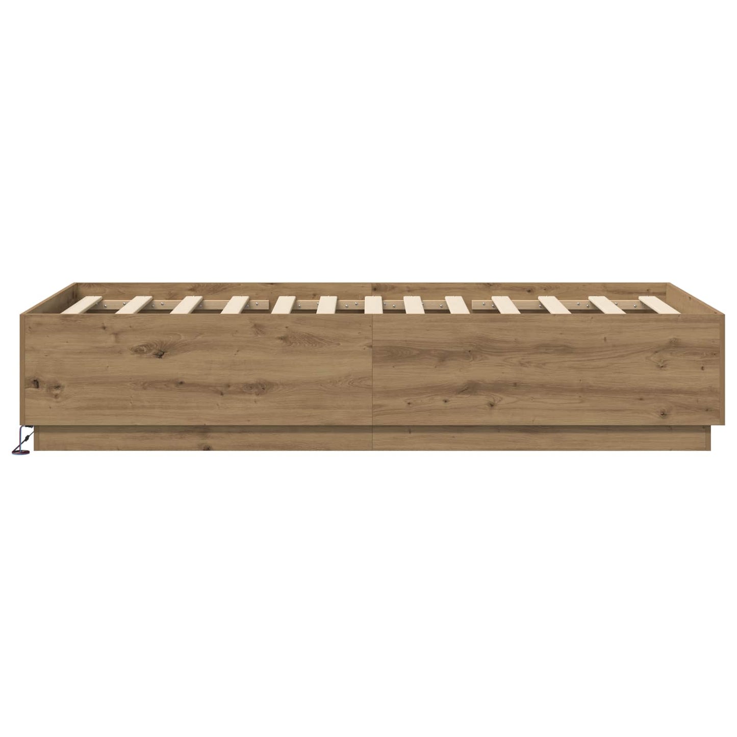 Sengestativ med LED Artisan eik 80 x 200 cm Konstruert tre