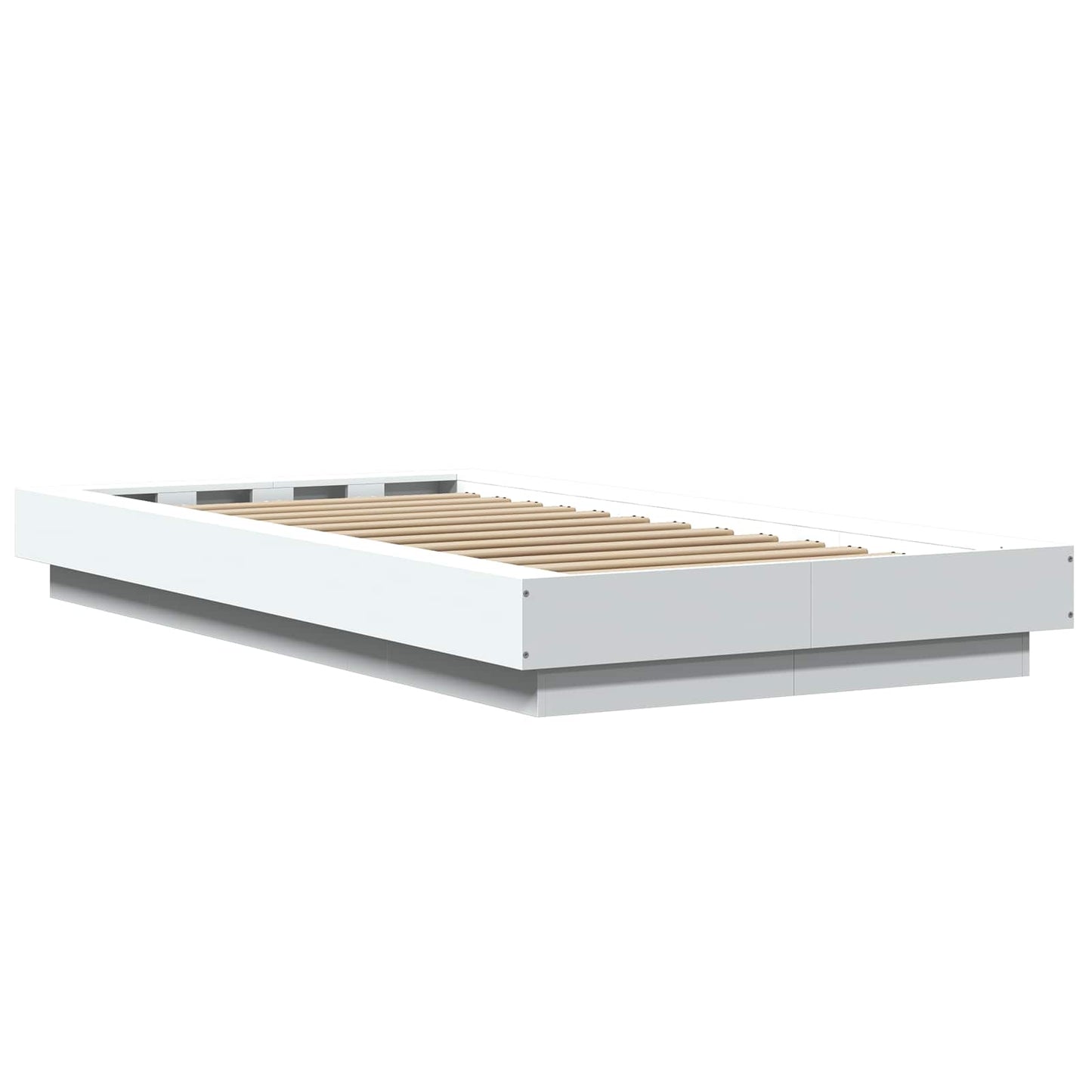 Sengestativ med LED Hvit 80 x 200 cm Konstruert tre
