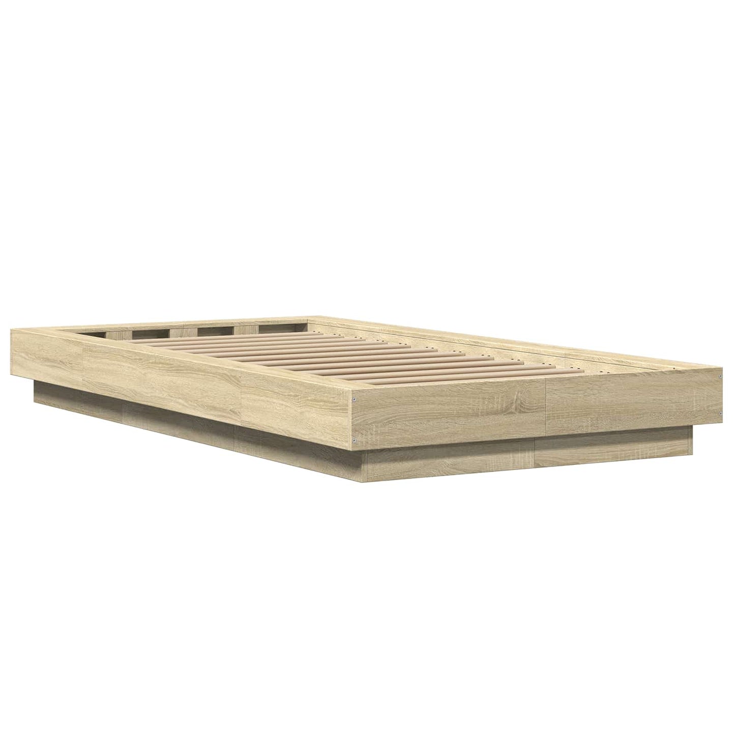 Sengestativ med LED Sonoma eik 80 x 200 cm Konstruert tre