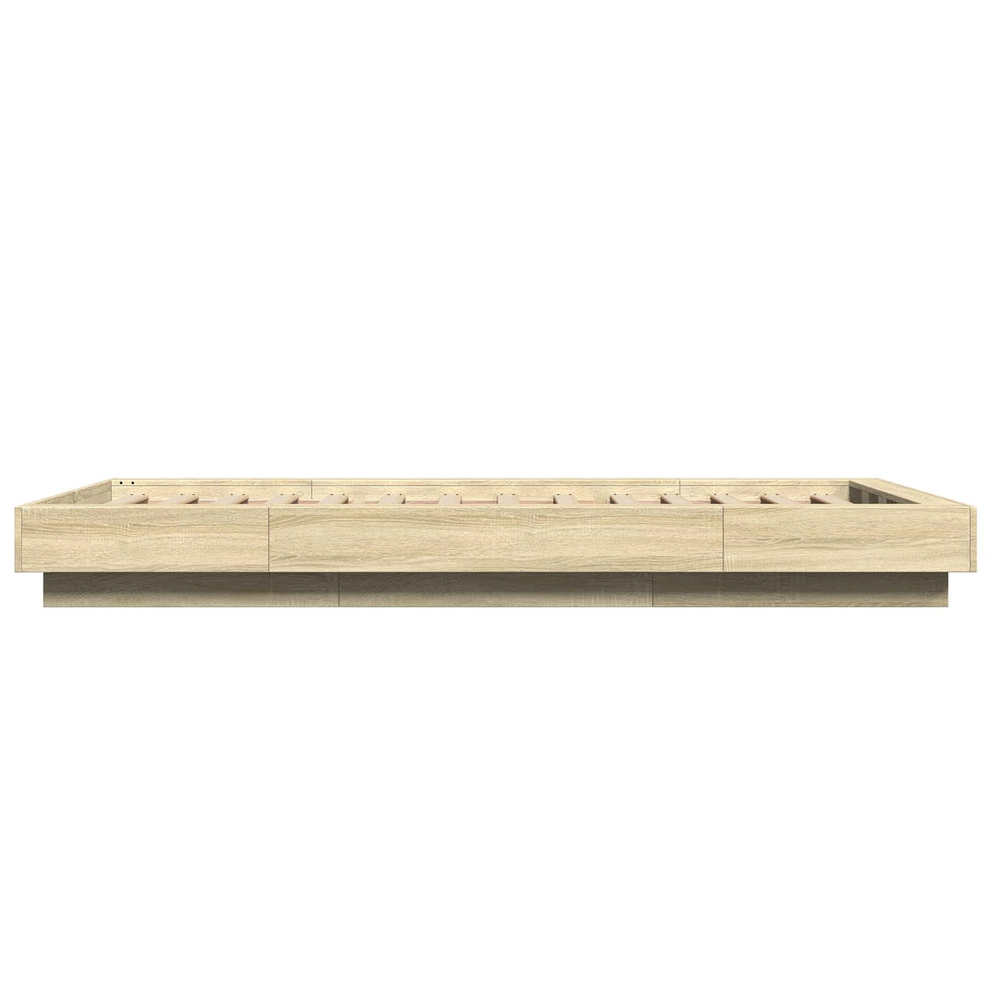 Sengestativ med LED Sonoma eik 80 x 200 cm Konstruert tre