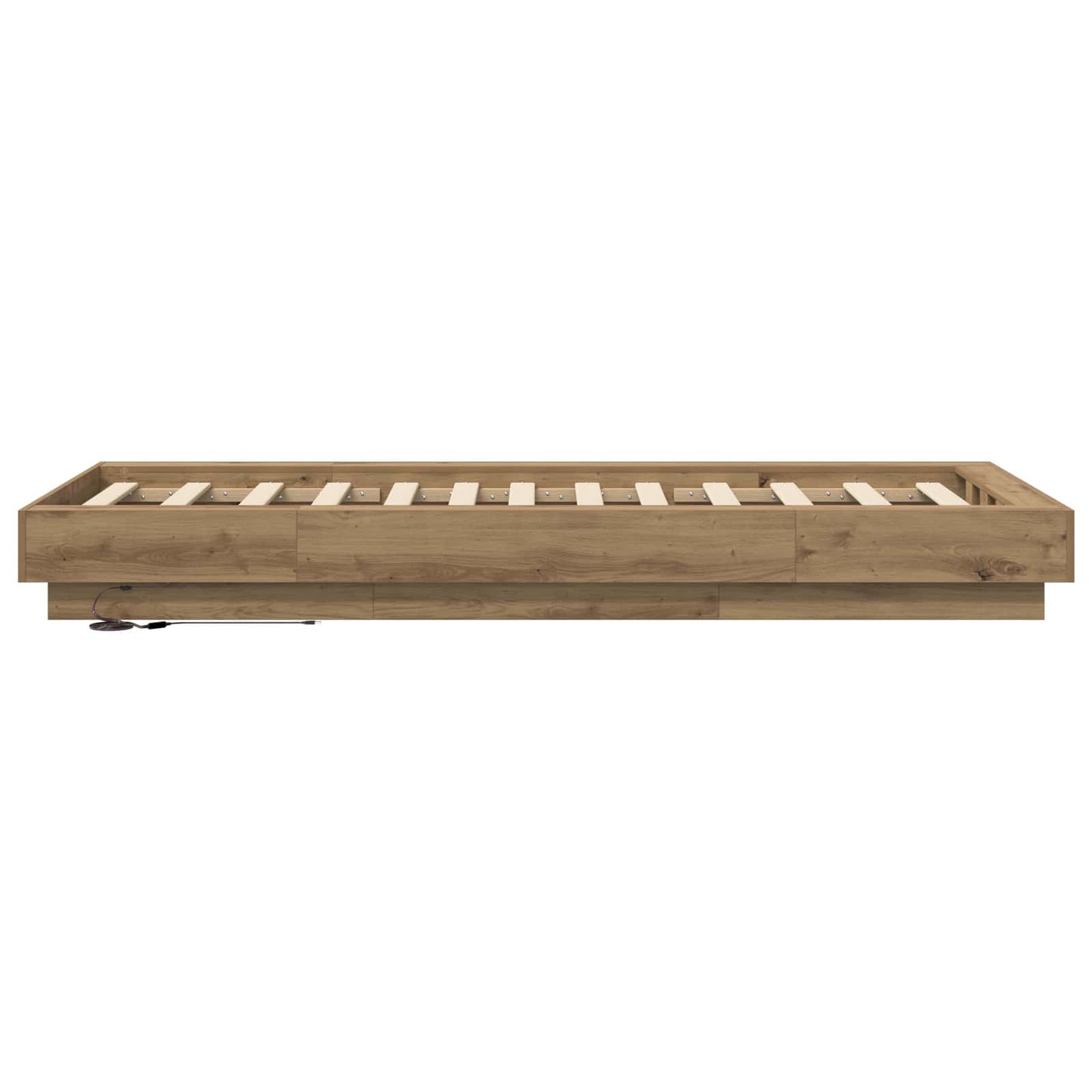 Sengestativ med LED Artisan eik 80 x 200 cm Konstruert tre