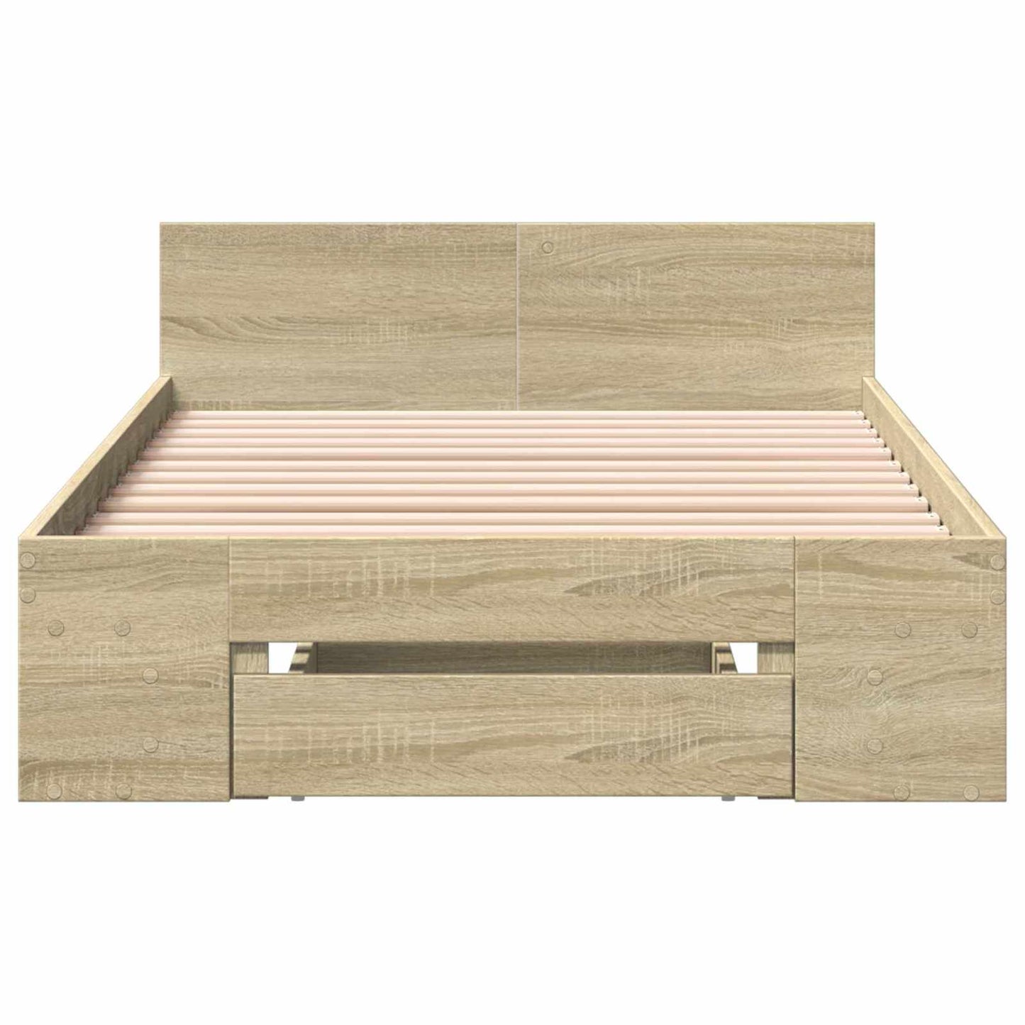 Sengeramme med oppbevaring med skuff Sonoma eik 80 x 200 cm