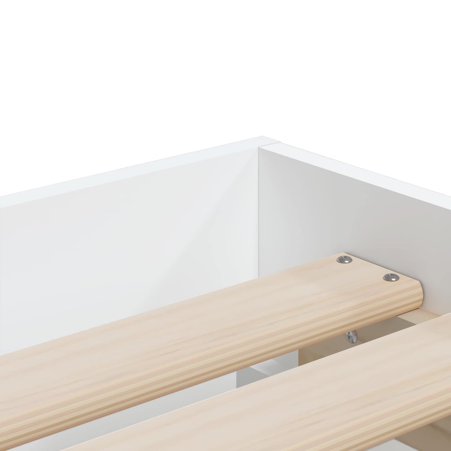 Sengeramme med oppbevaring Hvit 80 x 200 cm Konstruert tre