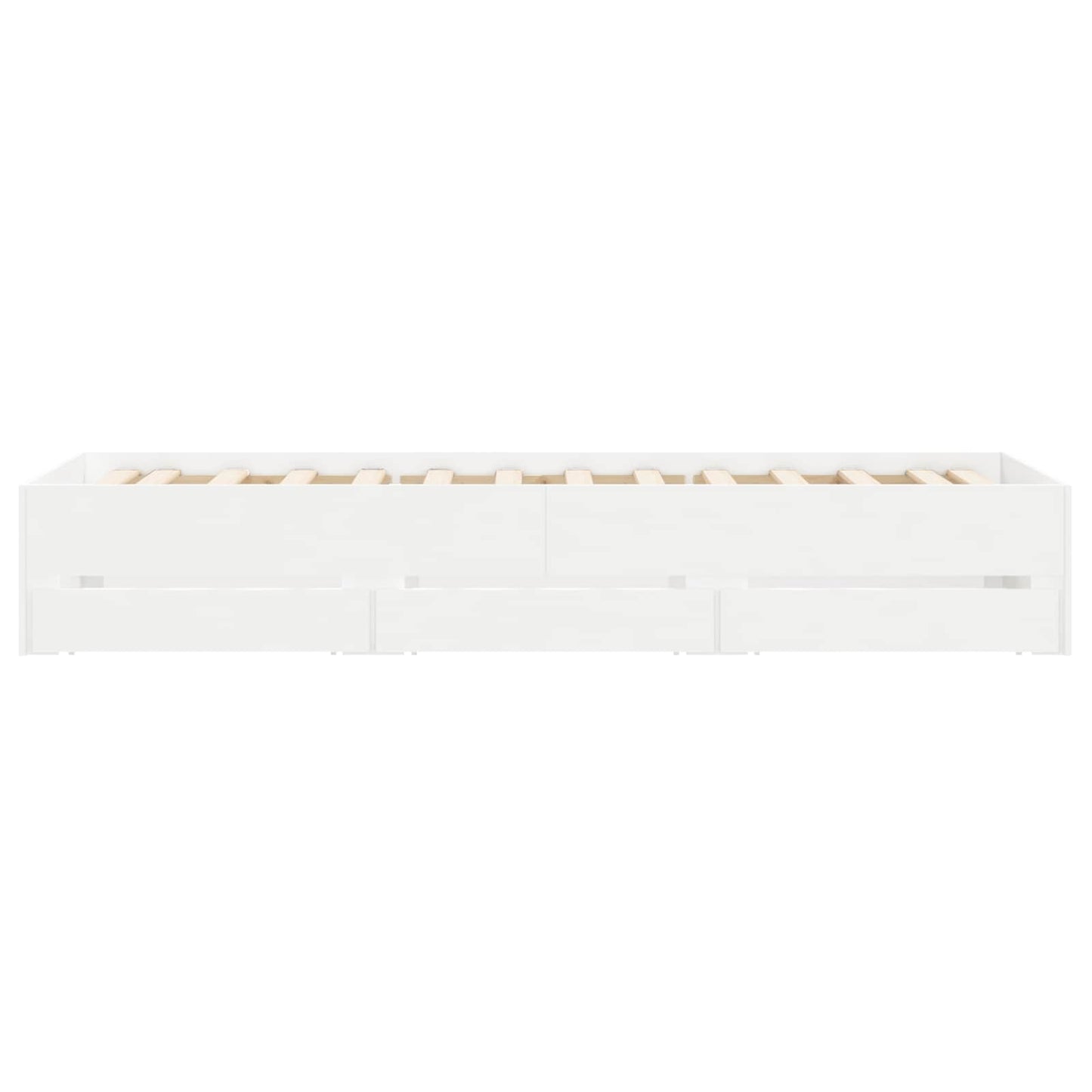 Sengeramme med oppbevaring Hvit 80 x 200 cm Konstruert tre