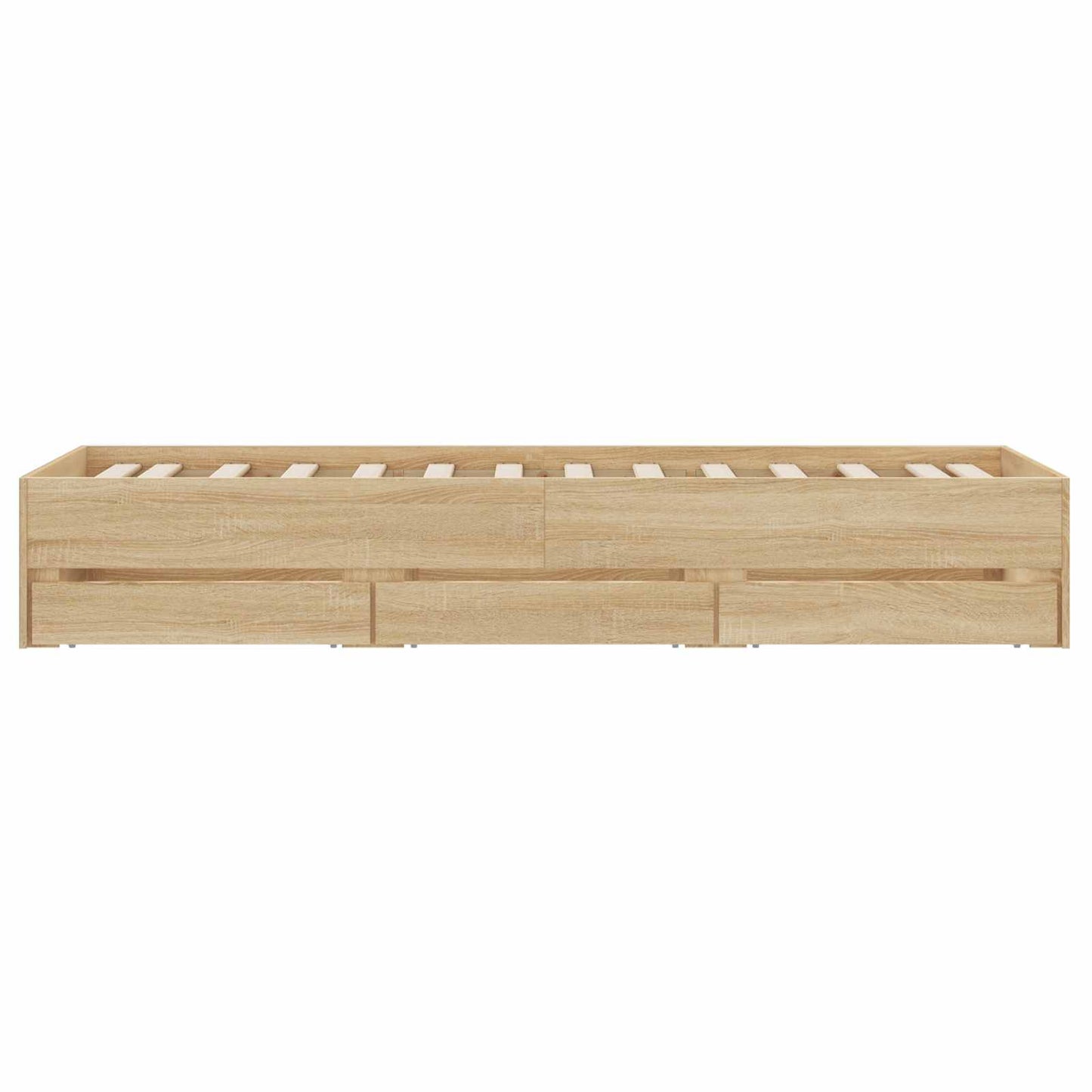 Sengeramme med oppbevaring med skuff Sonoma eik 80 x 200 cm