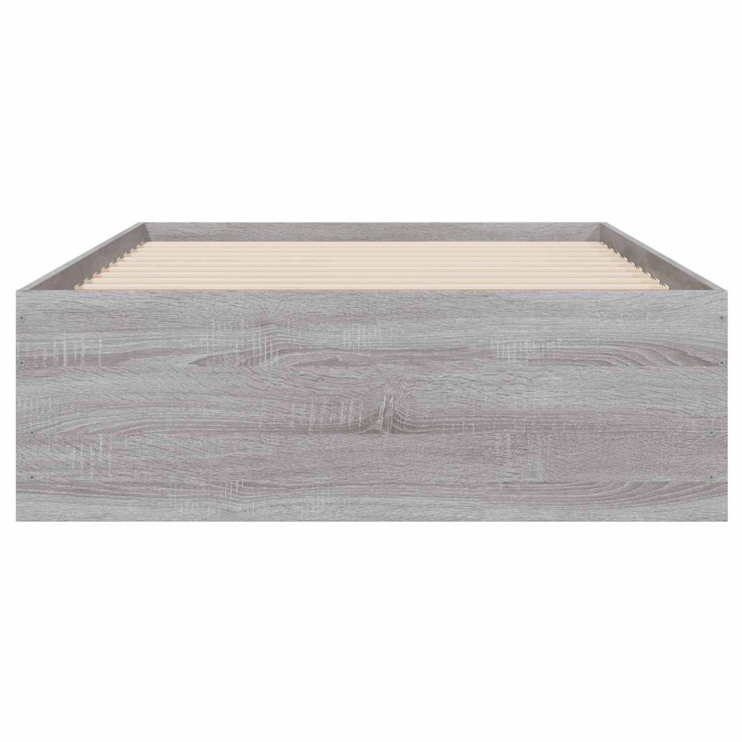 Sengeramme med oppbevaring Betonggrå 80 x 200 cm Konstruert tre