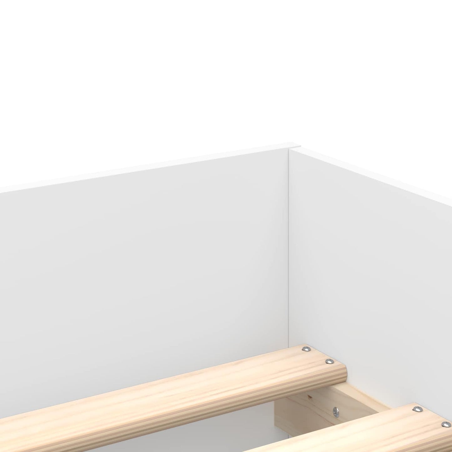 Sengeramme med oppbevaring Hvit 80 x 200 cm Konstruert tre