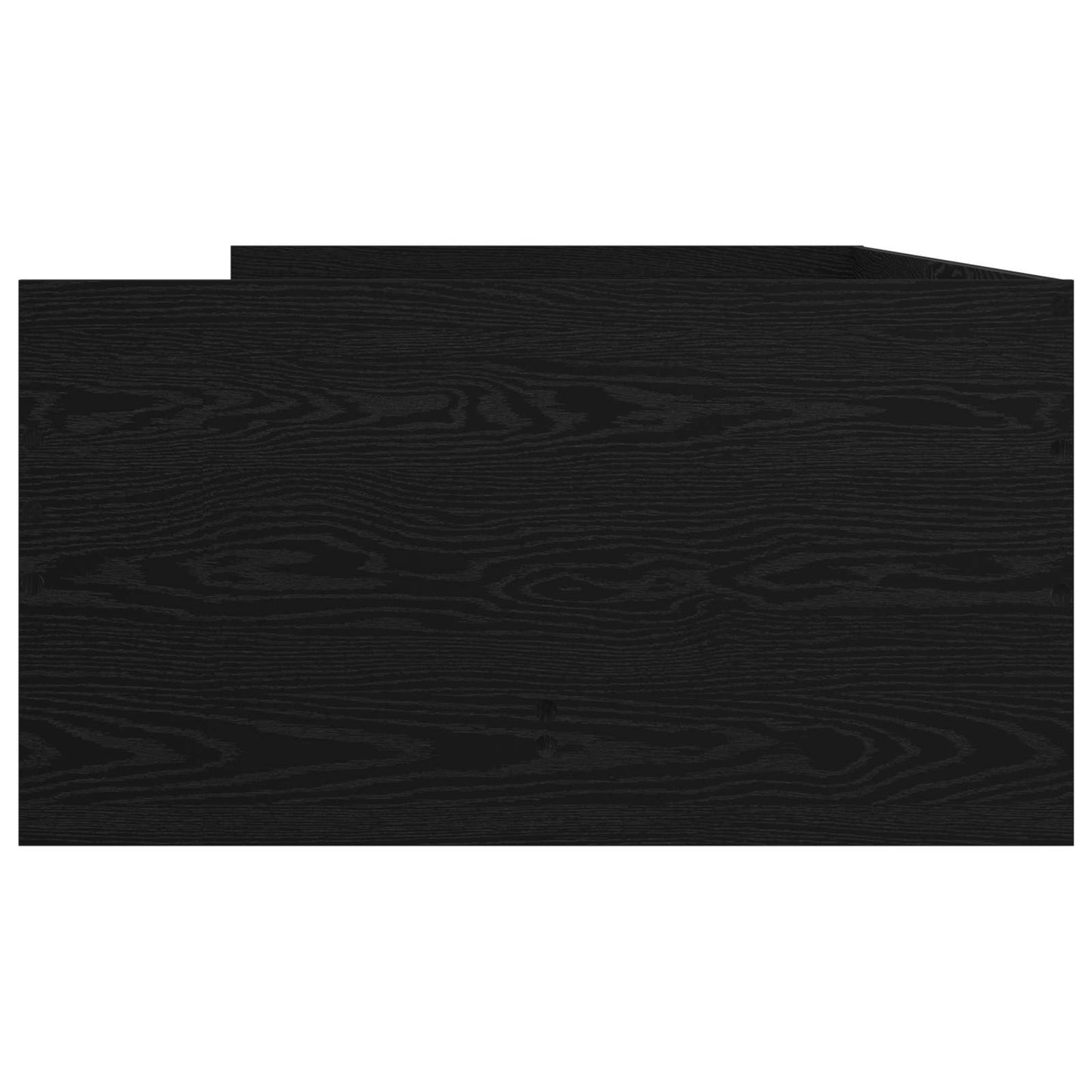 Sengeramme med oppbevaring Svart eik 80 x 200 cm Konstruert tre