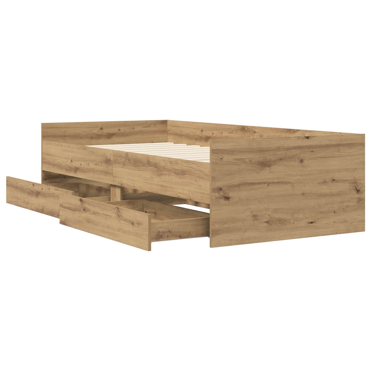 Sengeramme med oppbevaring Artisan eik 80 x 200 cm