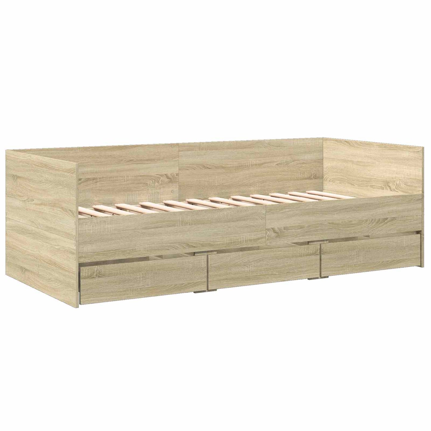 Sengeramme med oppbevaring Sonoma eik 80 x 200 cm