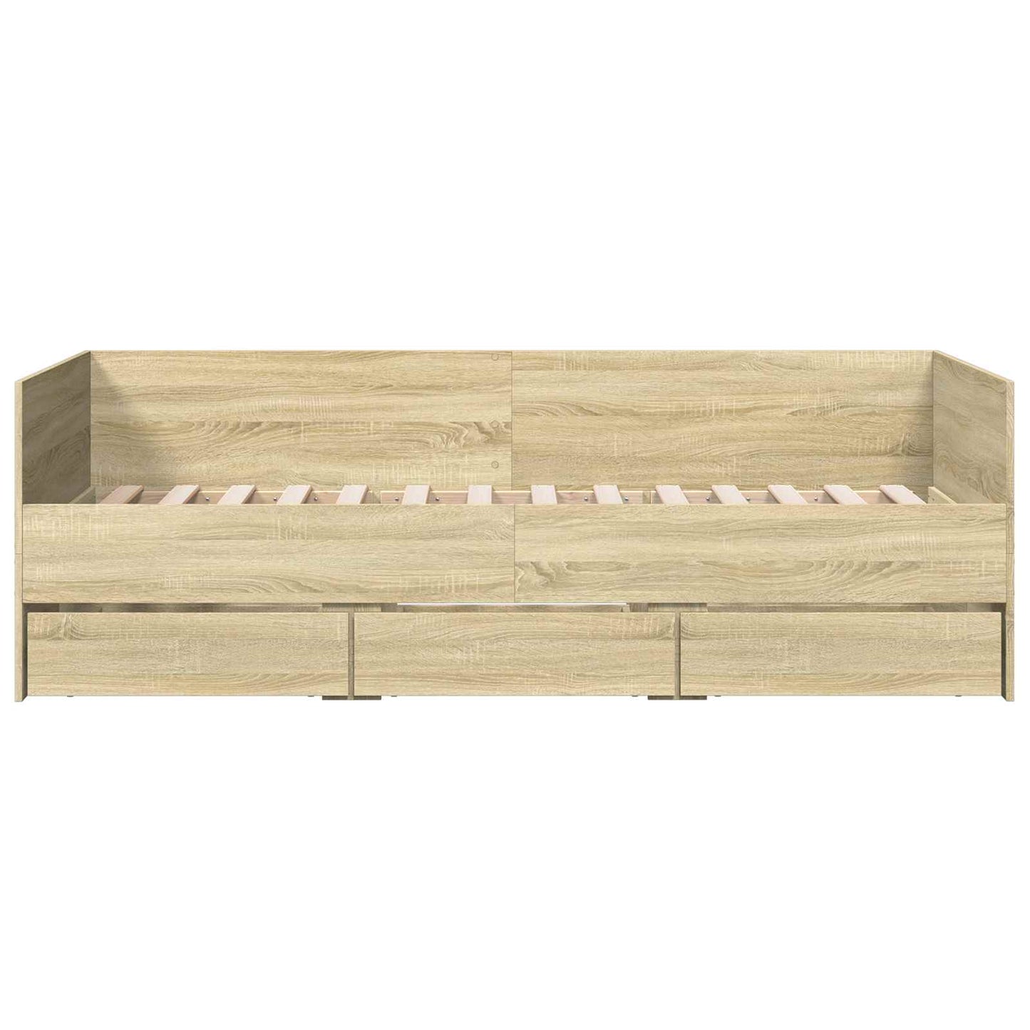 Sengeramme med oppbevaring Sonoma eik 80 x 200 cm