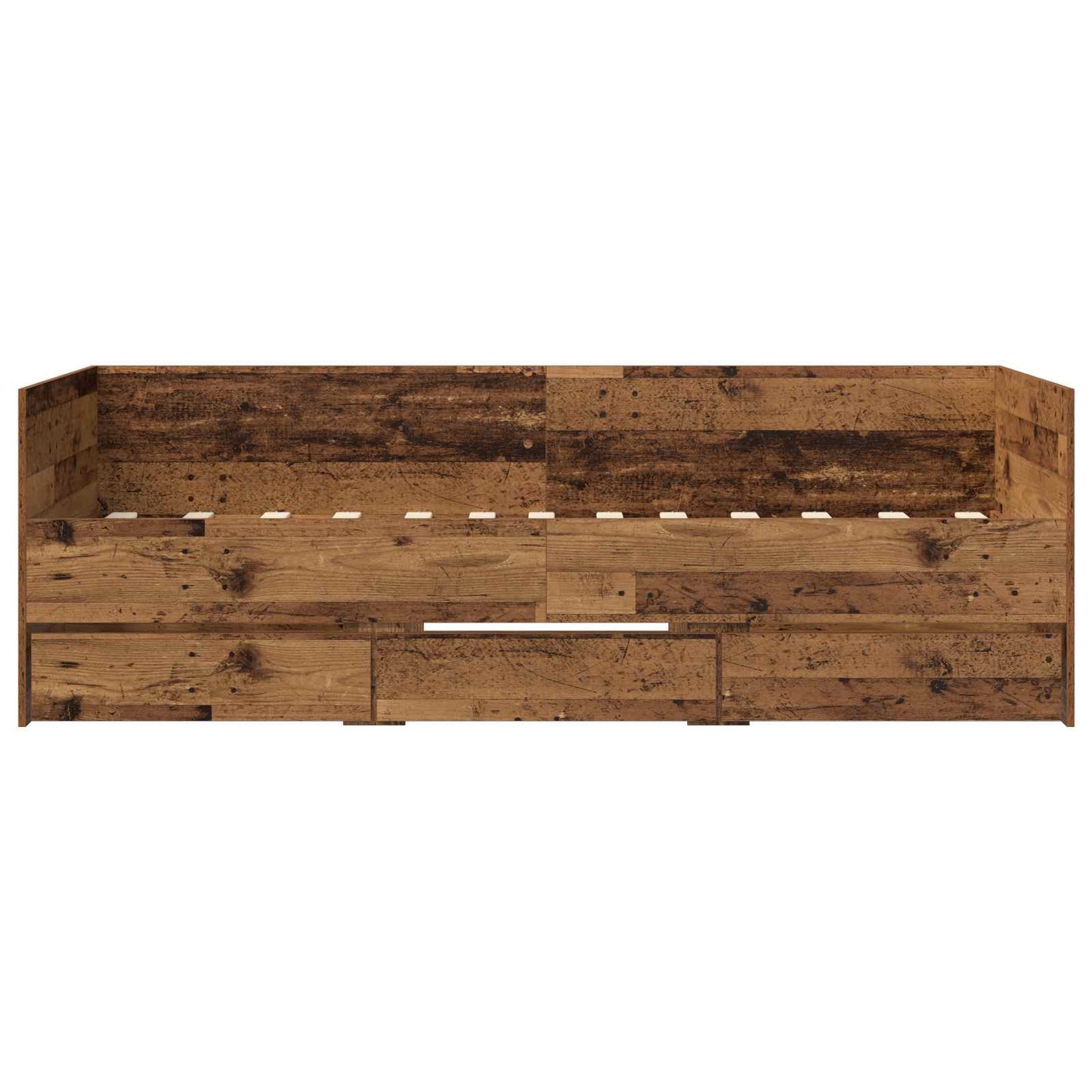 Sengeramme med oppbevaring Gammelt tre 80 x 200 cm