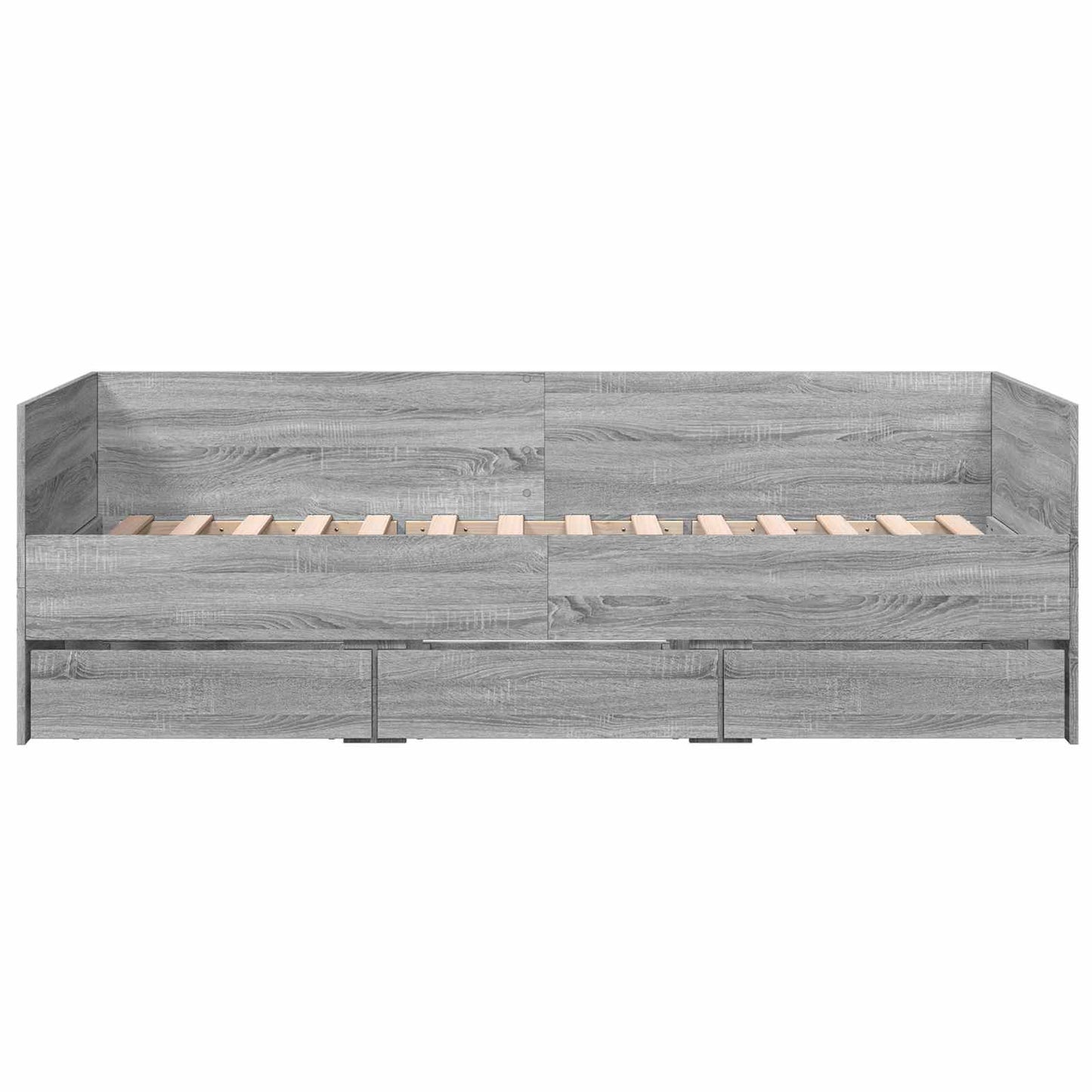 Sengeramme med oppbevaring Grå Sonoma 80 x 200 cm