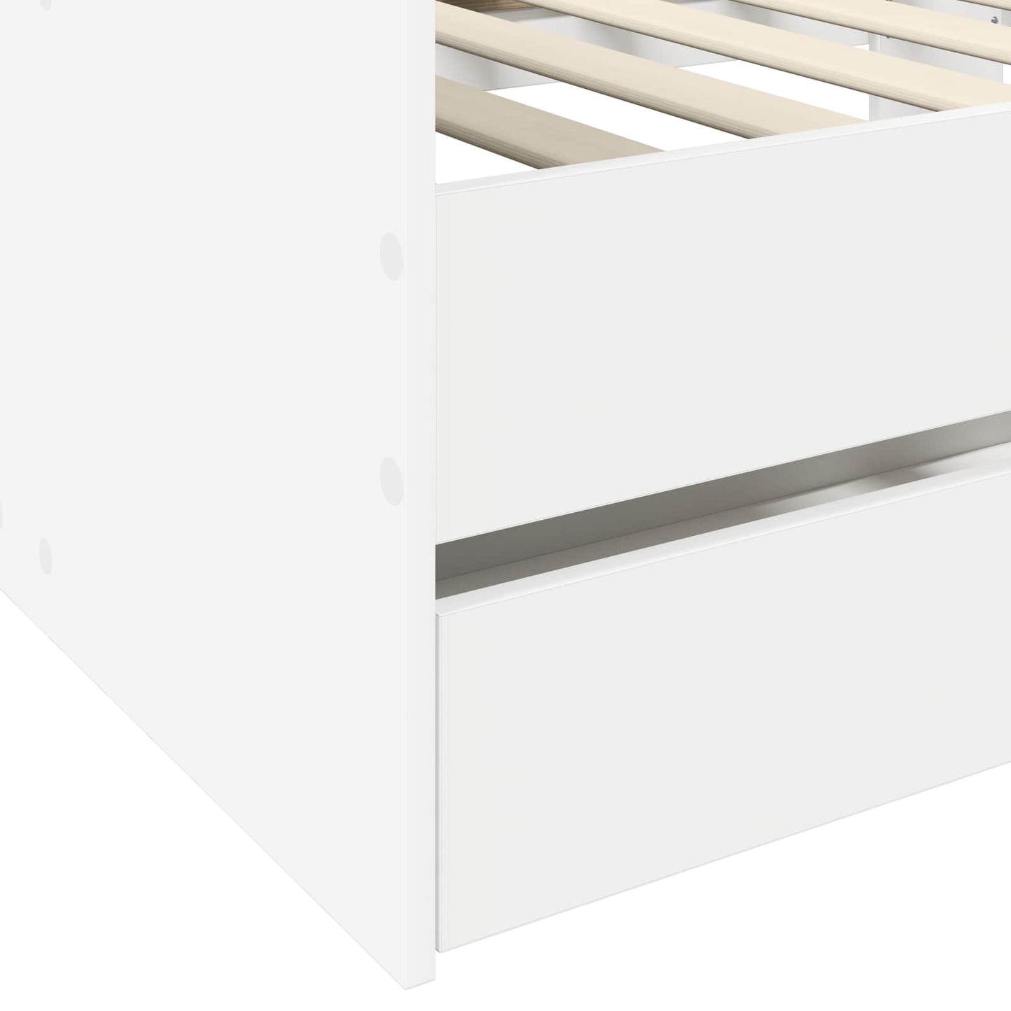 Sengeramme med oppbevaring Hvit 80 x 200 cm Konstruert tre