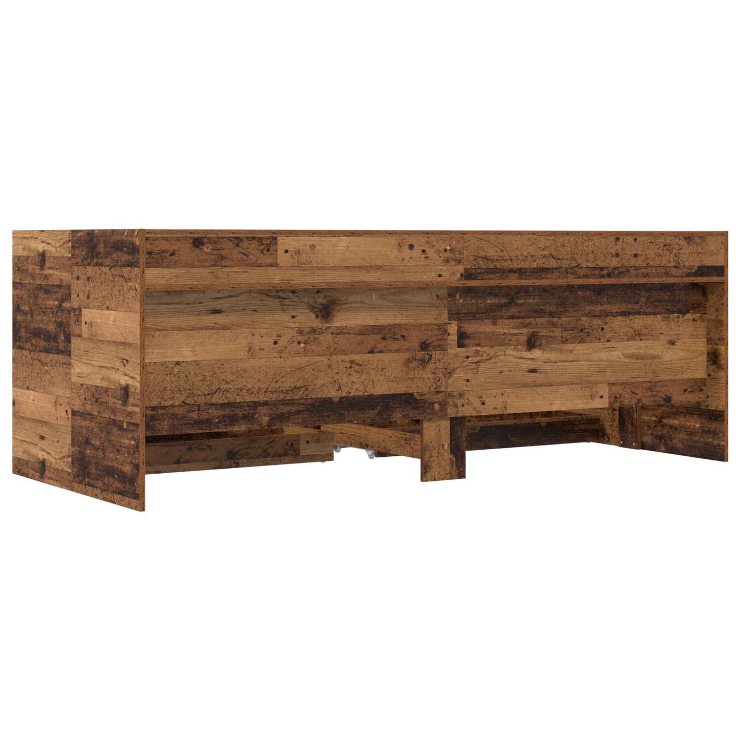 Sengeramme med oppbevaring Gammelt tre 80 x 200 cm