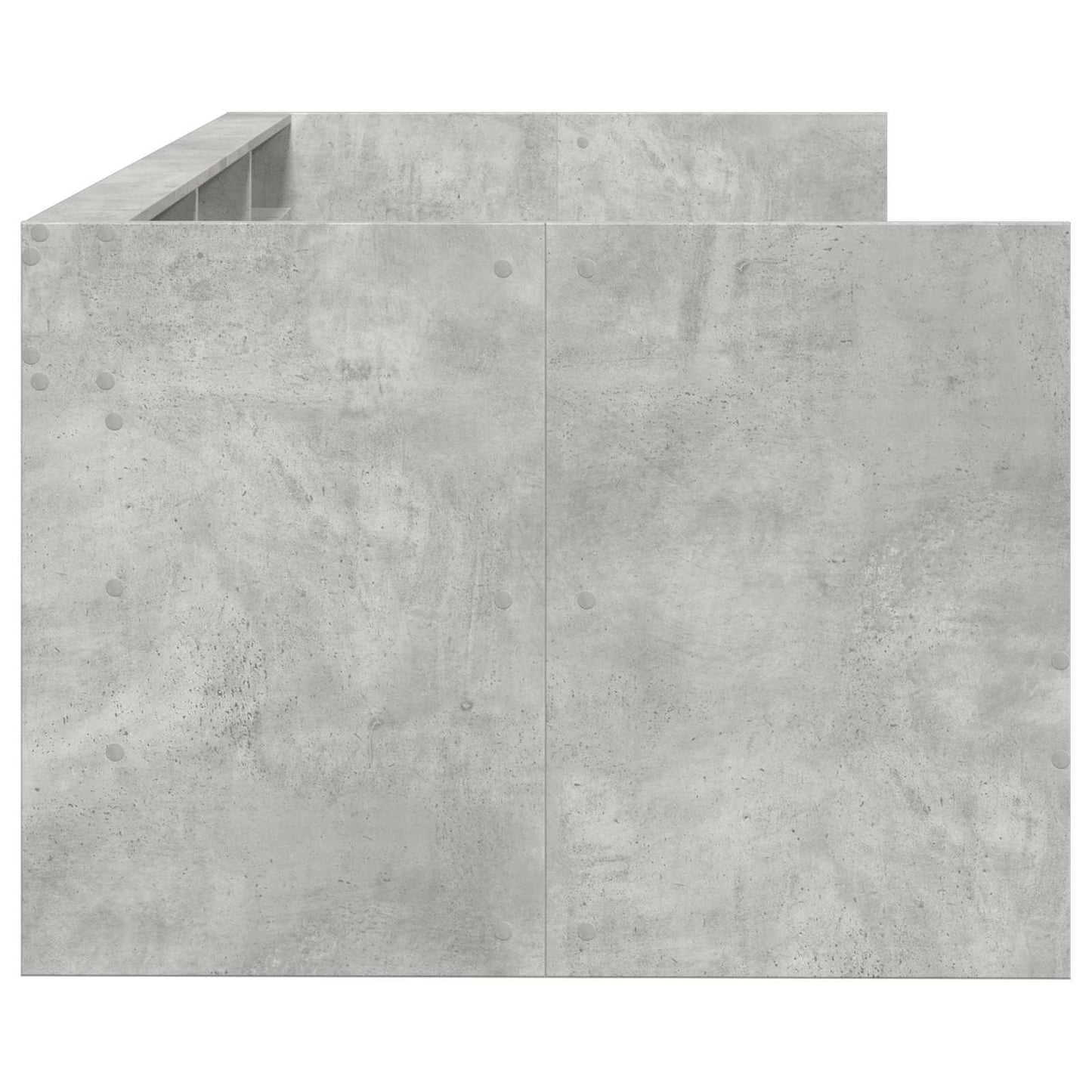 Sengeramme med oppbevaring Betonggrå 80 x 200 cm Konstruert tre