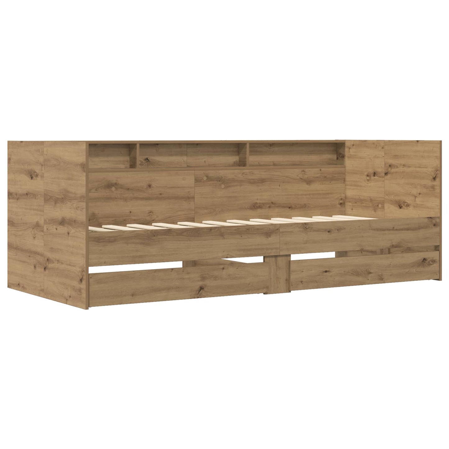 Sengeramme med oppbevaring Artisan eik 80 x 200 cm