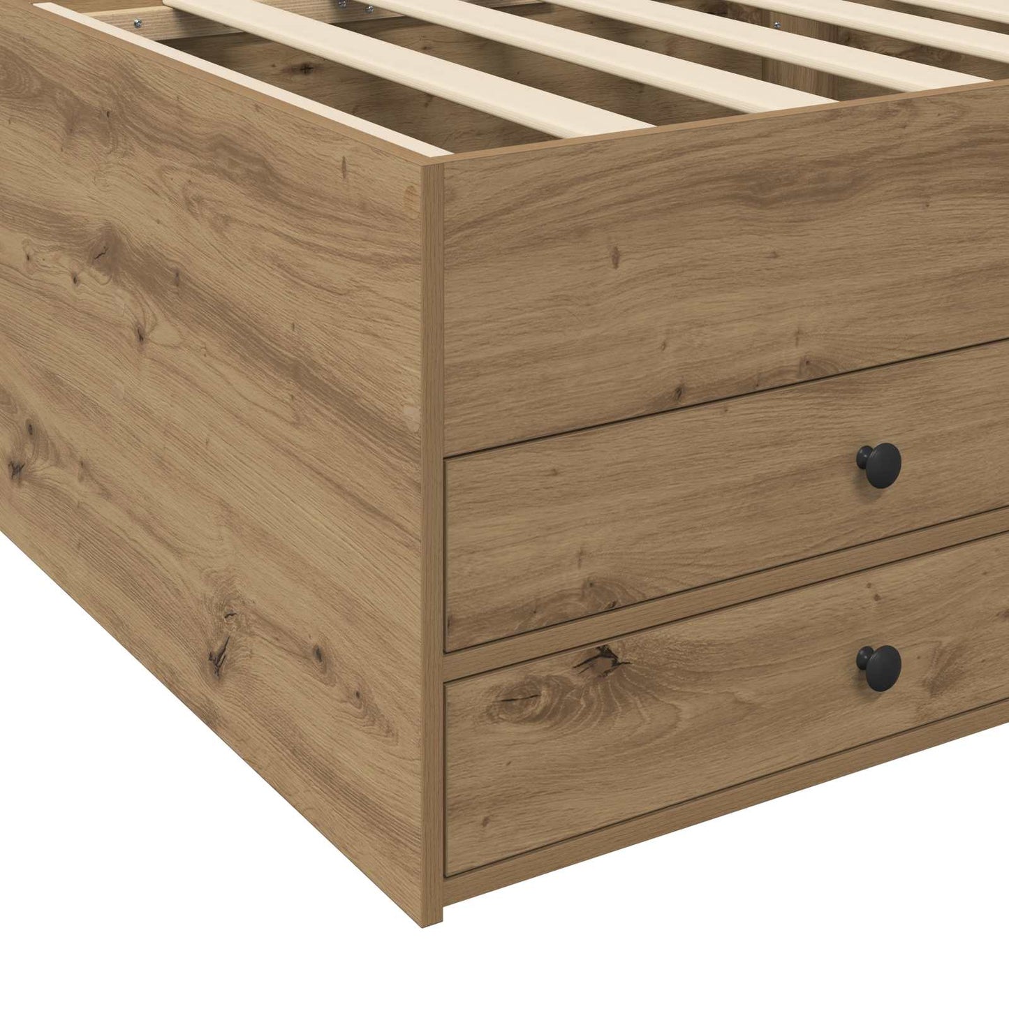 Sengeramme med oppbevaring med skuff Artisan eik 80 x 200 cm