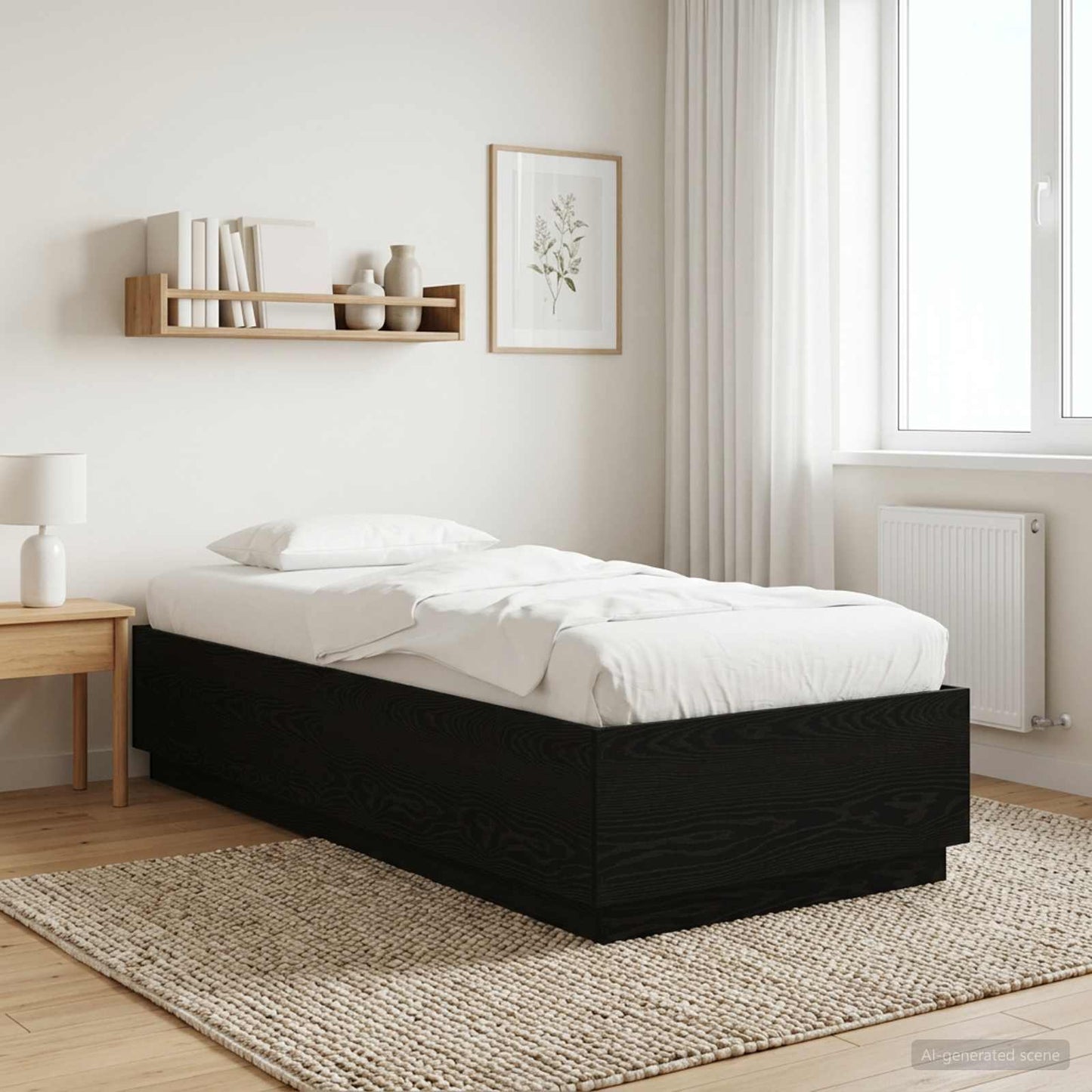 Sengestamme Svart eik 80 x 200 cm Konstruert tre