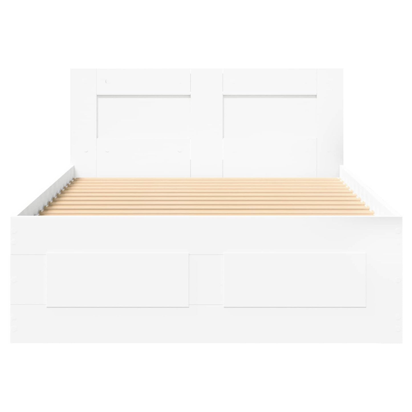Sengestamme med hodegatt Hvit 80 x 200 cm Konstruert tre