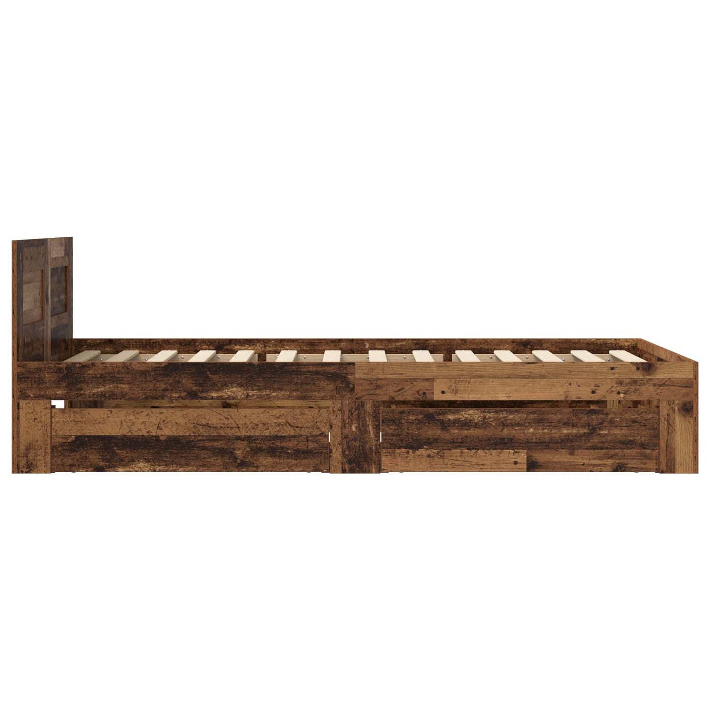 Sengestamme med hodegatt Gammelt tre 80 x 200 cm Konstruert tre