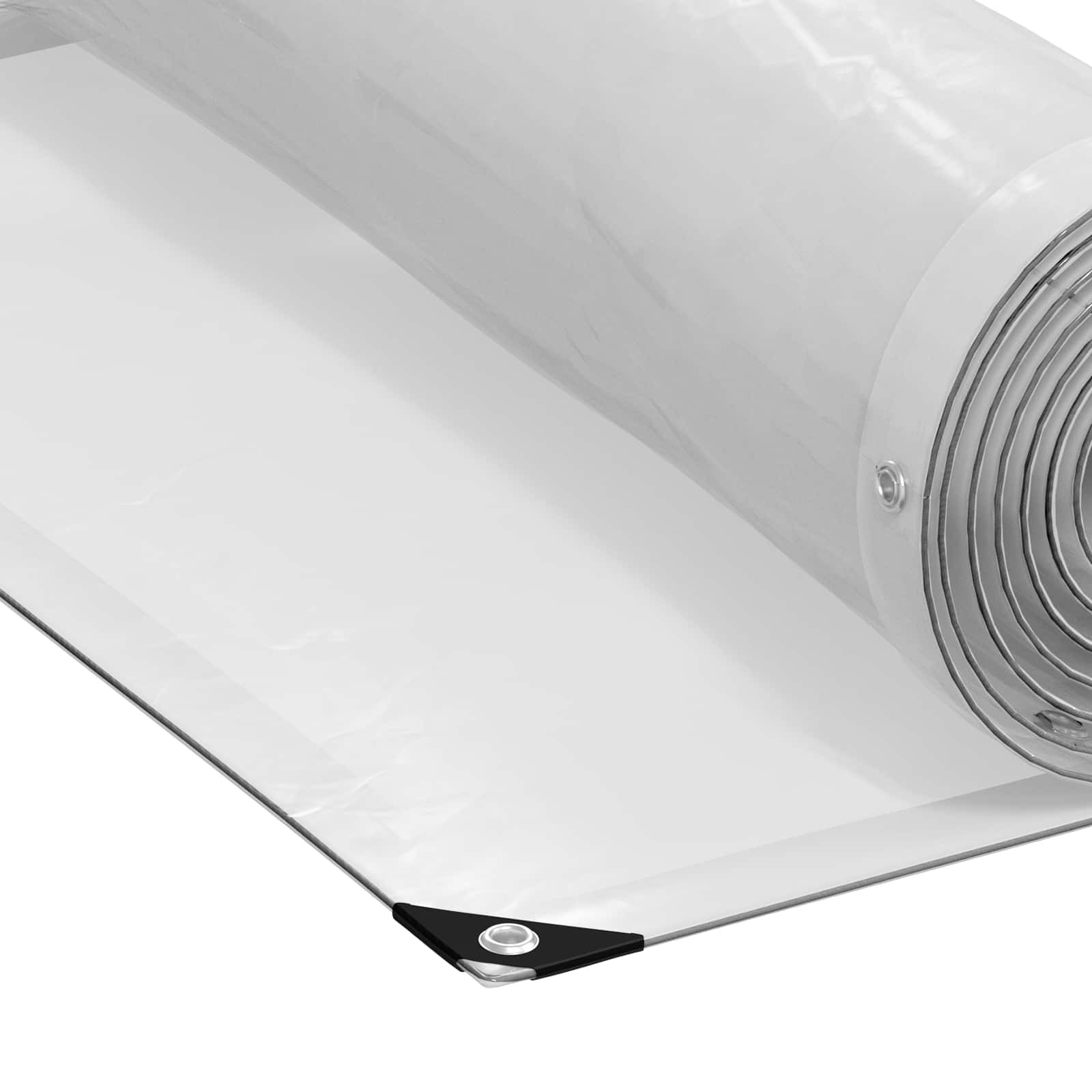 Presenning med øyer Gjennomsiktig 1 x 2 m Polyethylen vidaXL